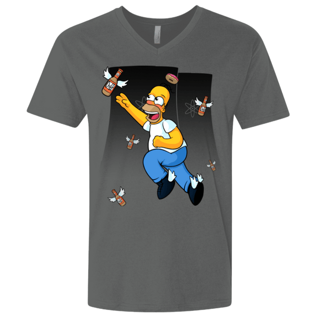 T-Shirts Heavy Metal / X-Small Duff Gives Wings Men's Premium V-Neck