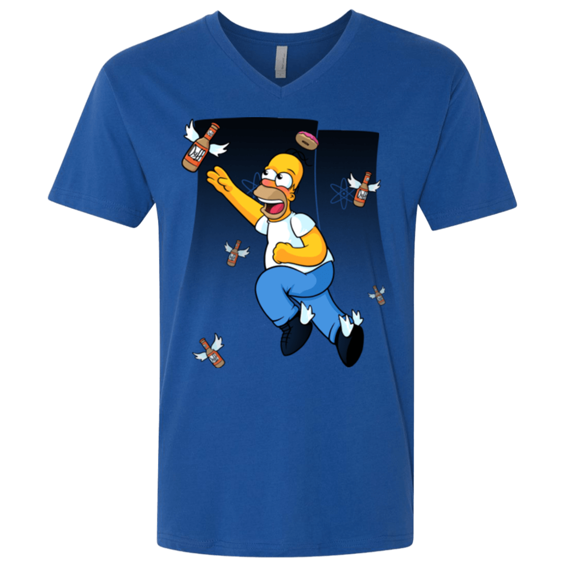 T-Shirts Royal / X-Small Duff Gives Wings Men's Premium V-Neck