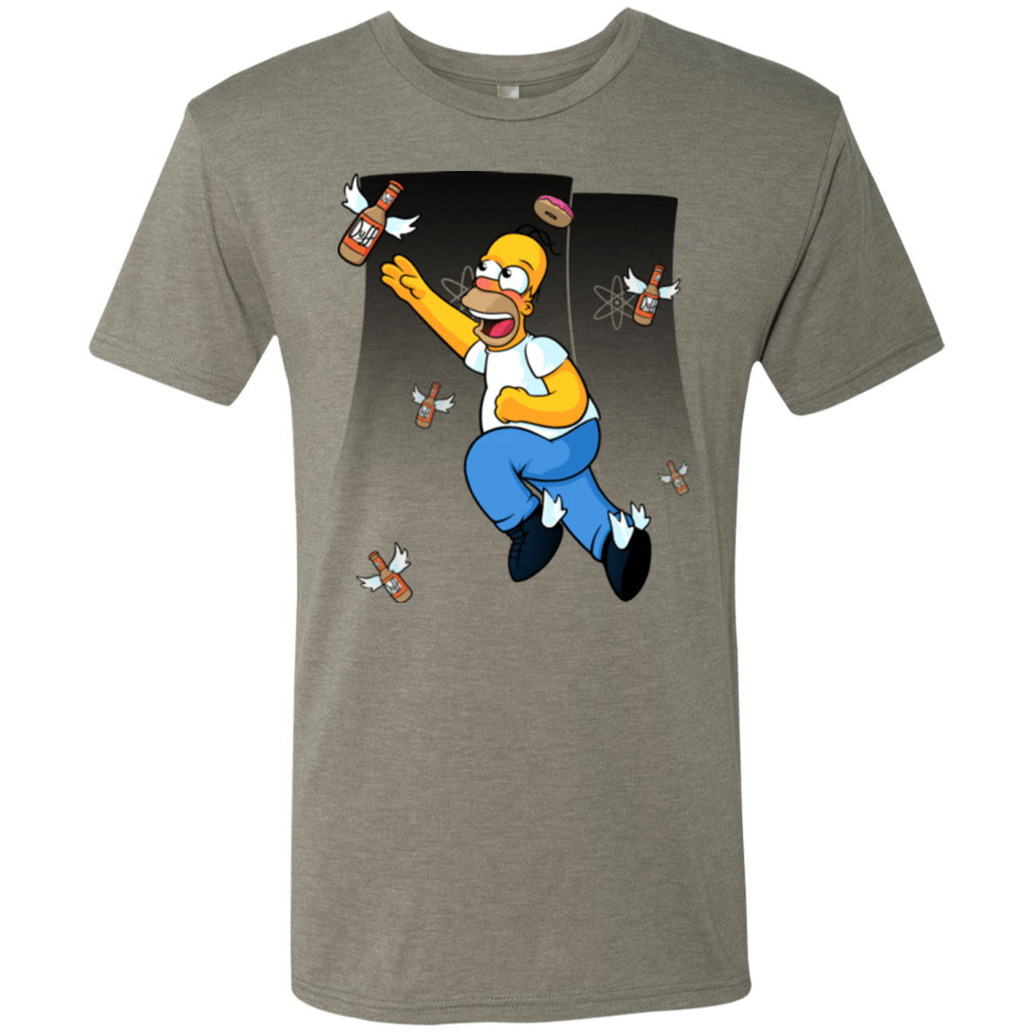 T-Shirts Venetian Grey / Small Duff Gives Wings Men's Triblend T-Shirt