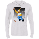 T-Shirts Heather White / X-Small Duff Gives Wings Triblend Long Sleeve Hoodie Tee