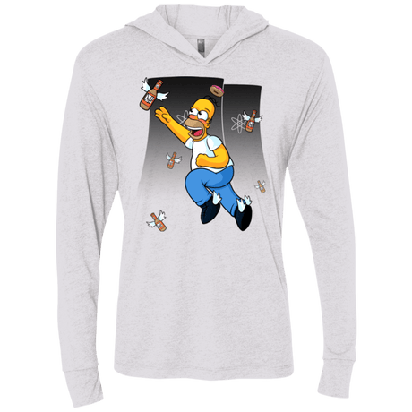 T-Shirts Heather White / X-Small Duff Gives Wings Triblend Long Sleeve Hoodie Tee