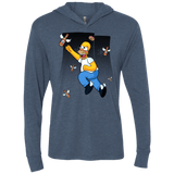 T-Shirts Indigo / X-Small Duff Gives Wings Triblend Long Sleeve Hoodie Tee