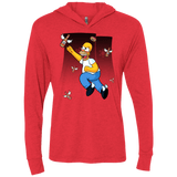 T-Shirts Vintage Red / X-Small Duff Gives Wings Triblend Long Sleeve Hoodie Tee