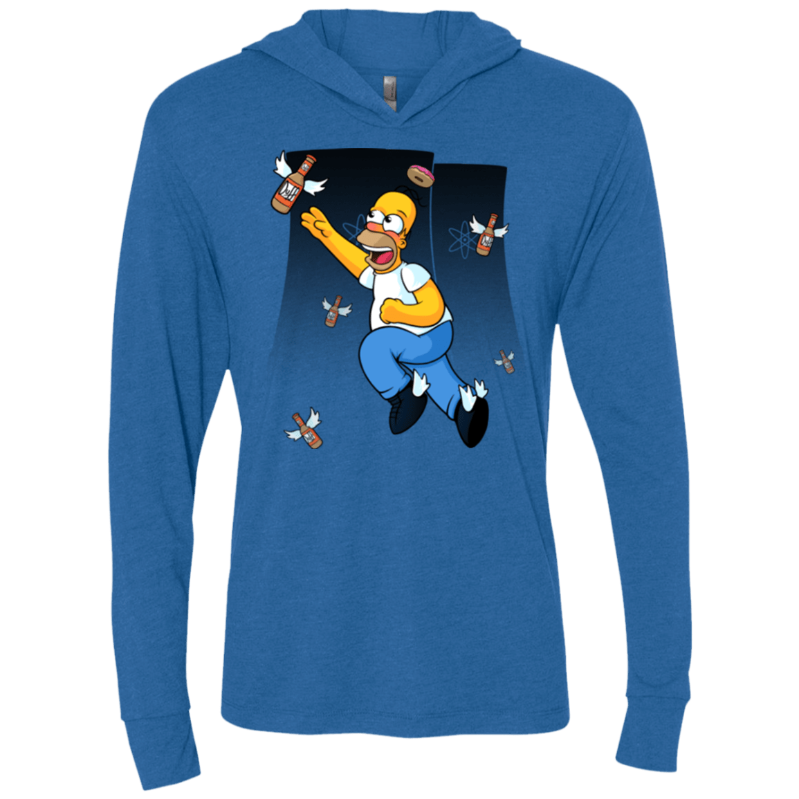 T-Shirts Vintage Royal / X-Small Duff Gives Wings Triblend Long Sleeve Hoodie Tee