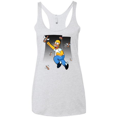 T-Shirts Heather White / X-Small Duff Gives Wings Women's Triblend Racerback Tank