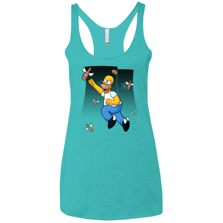 T-Shirts Tahiti Blue / X-Small Duff Gives Wings Women's Triblend Racerback Tank