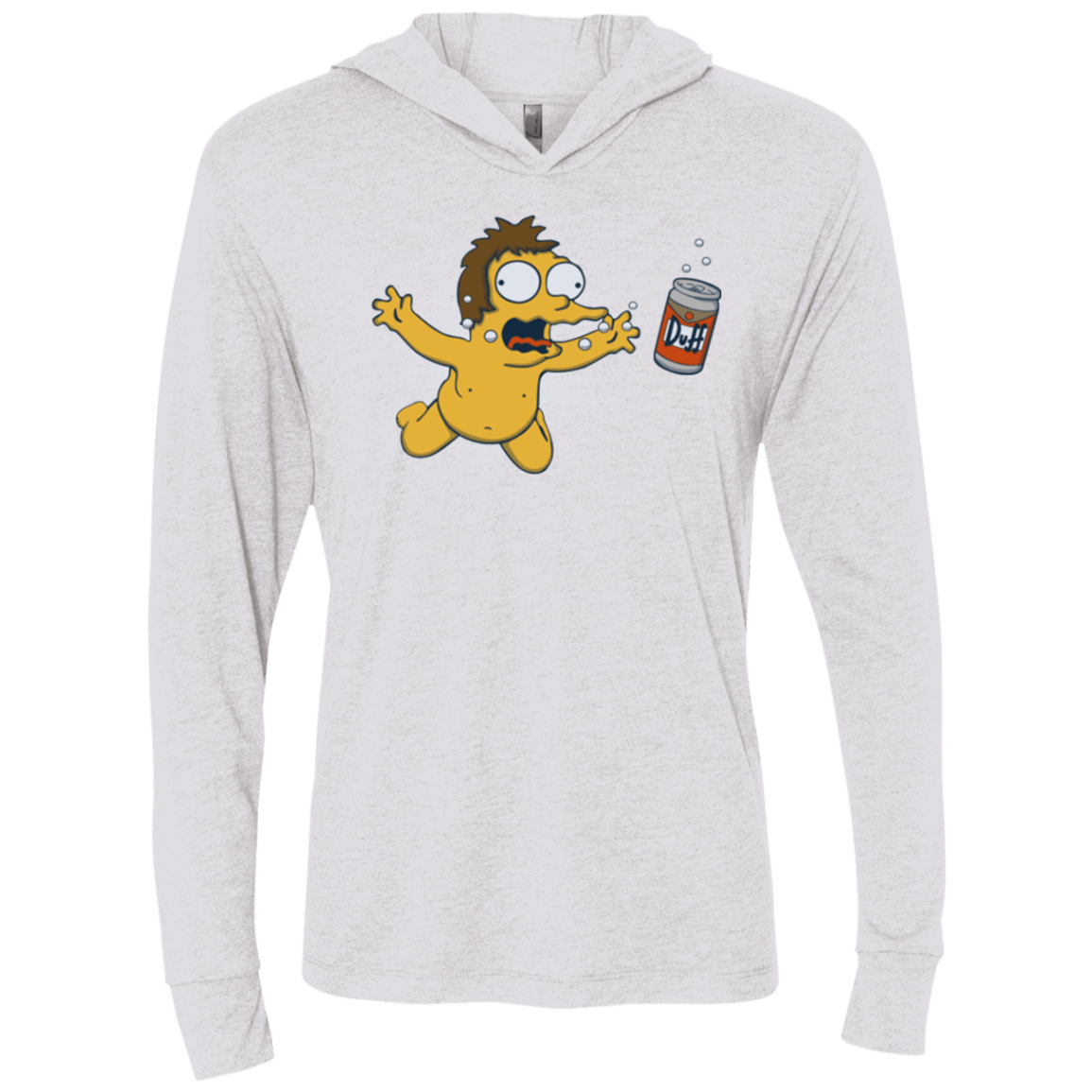 T-Shirts Heather White / X-Small Duffmind Triblend Long Sleeve Hoodie Tee