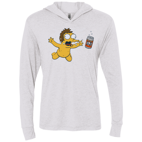 T-Shirts Heather White / X-Small Duffmind Triblend Long Sleeve Hoodie Tee