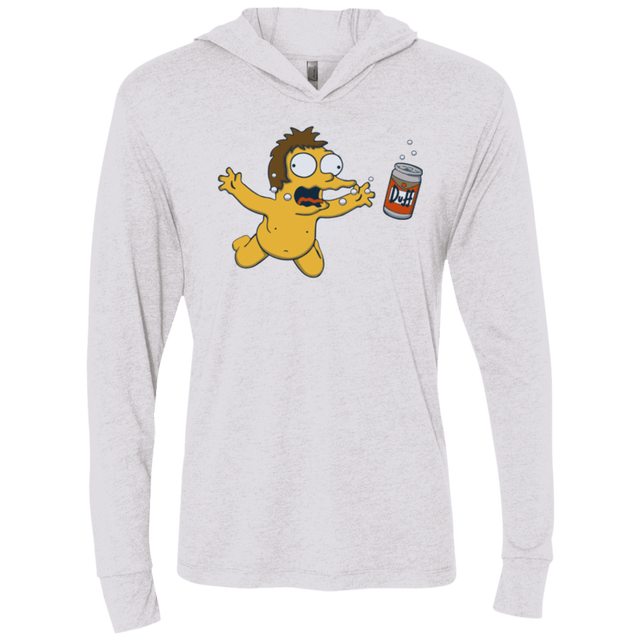 T-Shirts Heather White / X-Small Duffmind Triblend Long Sleeve Hoodie Tee