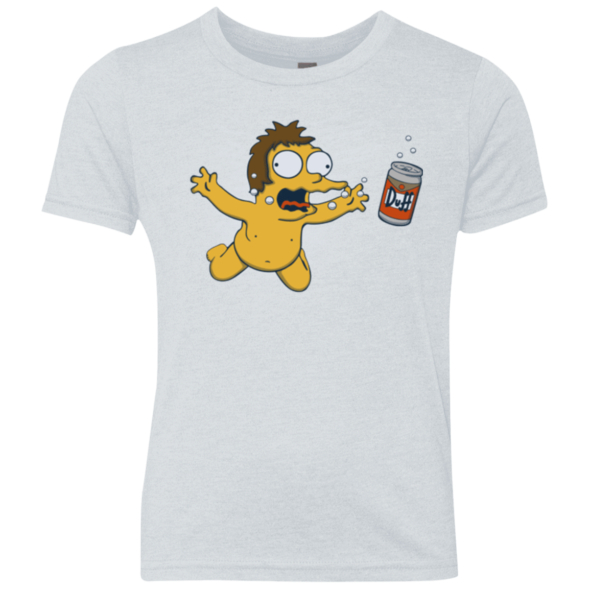 T-Shirts Heather White / YXS Duffmind Youth Triblend T-Shirt