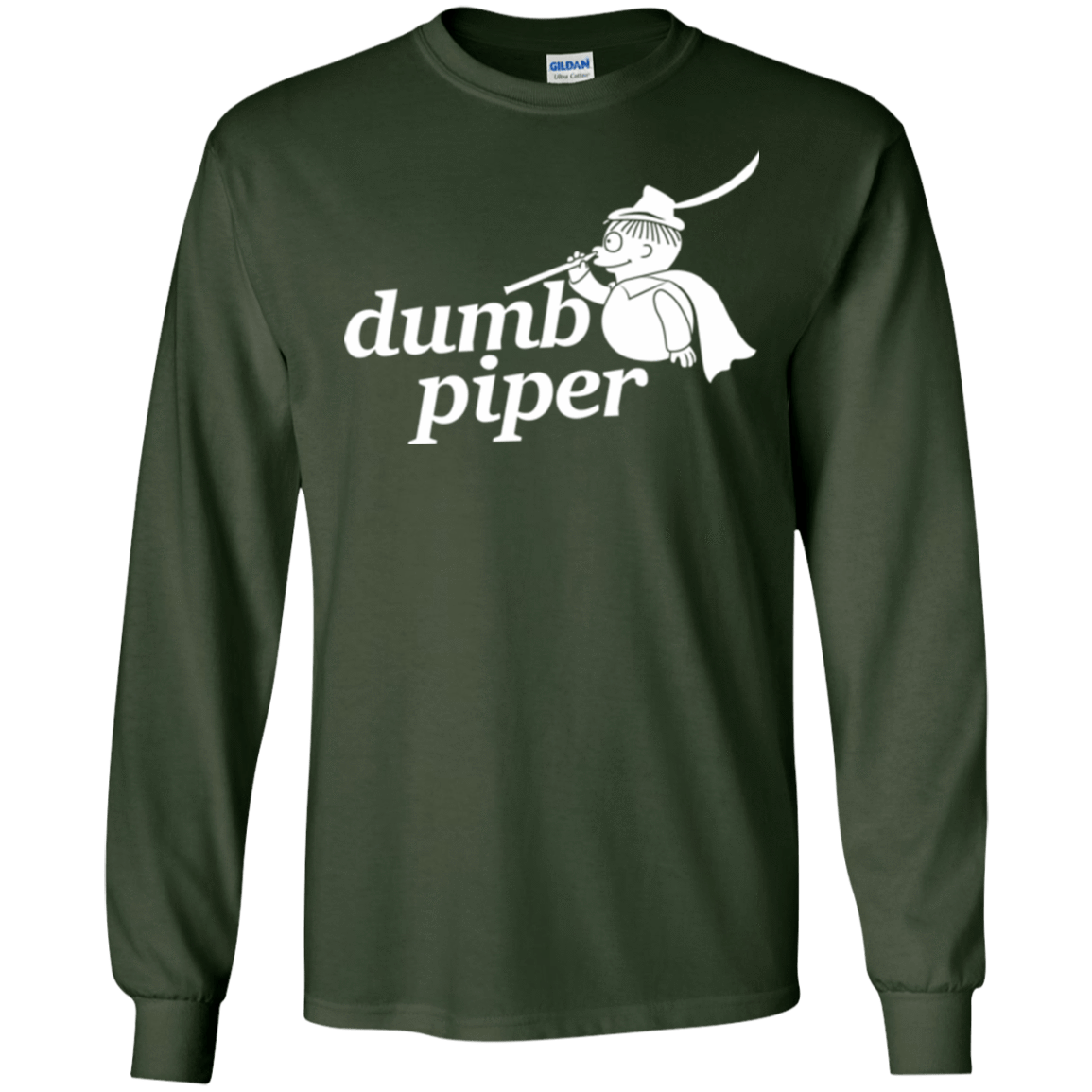 T-Shirts Forest Green / S Dumb Piper Men's Long Sleeve T-Shirt