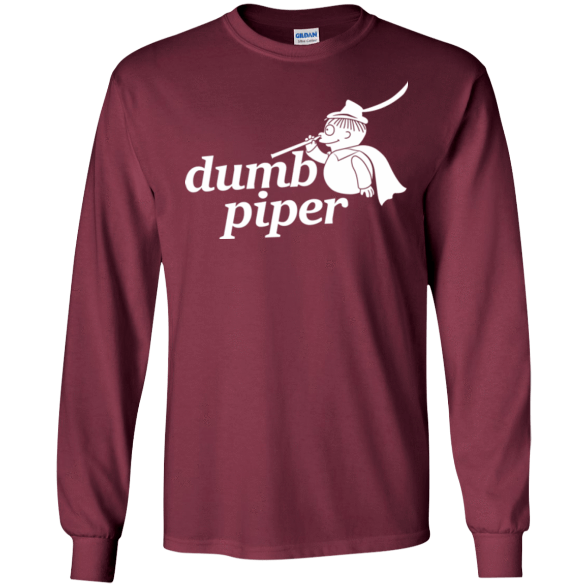 T-Shirts Maroon / S Dumb Piper Men's Long Sleeve T-Shirt