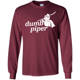 T-Shirts Maroon / S Dumb Piper Men's Long Sleeve T-Shirt