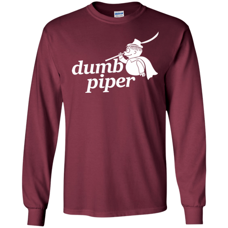 T-Shirts Maroon / S Dumb Piper Men's Long Sleeve T-Shirt