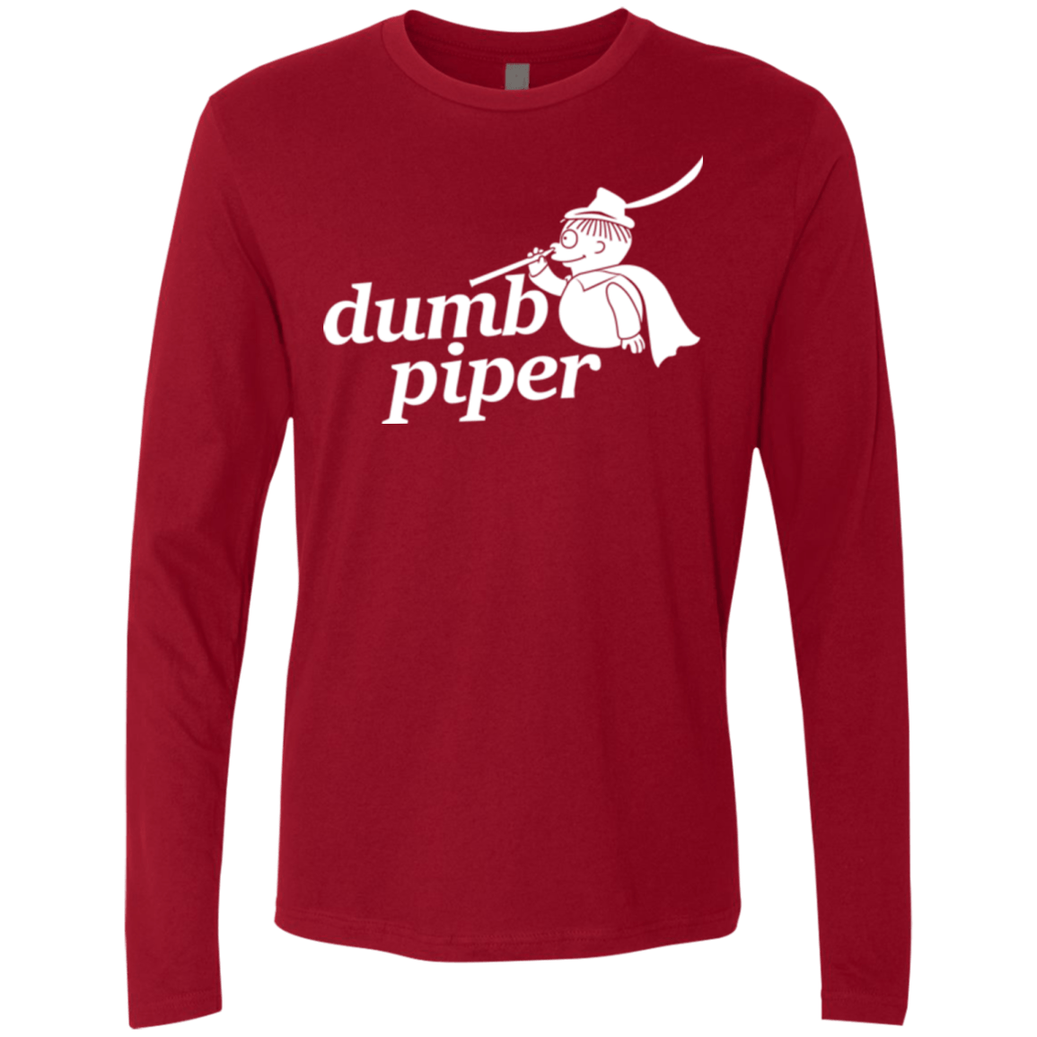 T-Shirts Cardinal / S Dumb Piper Men's Premium Long Sleeve