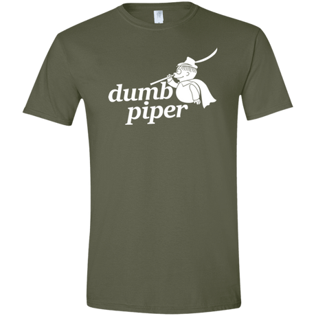 T-Shirts Military Green / S Dumb Piper Men's Semi-Fitted Softstyle