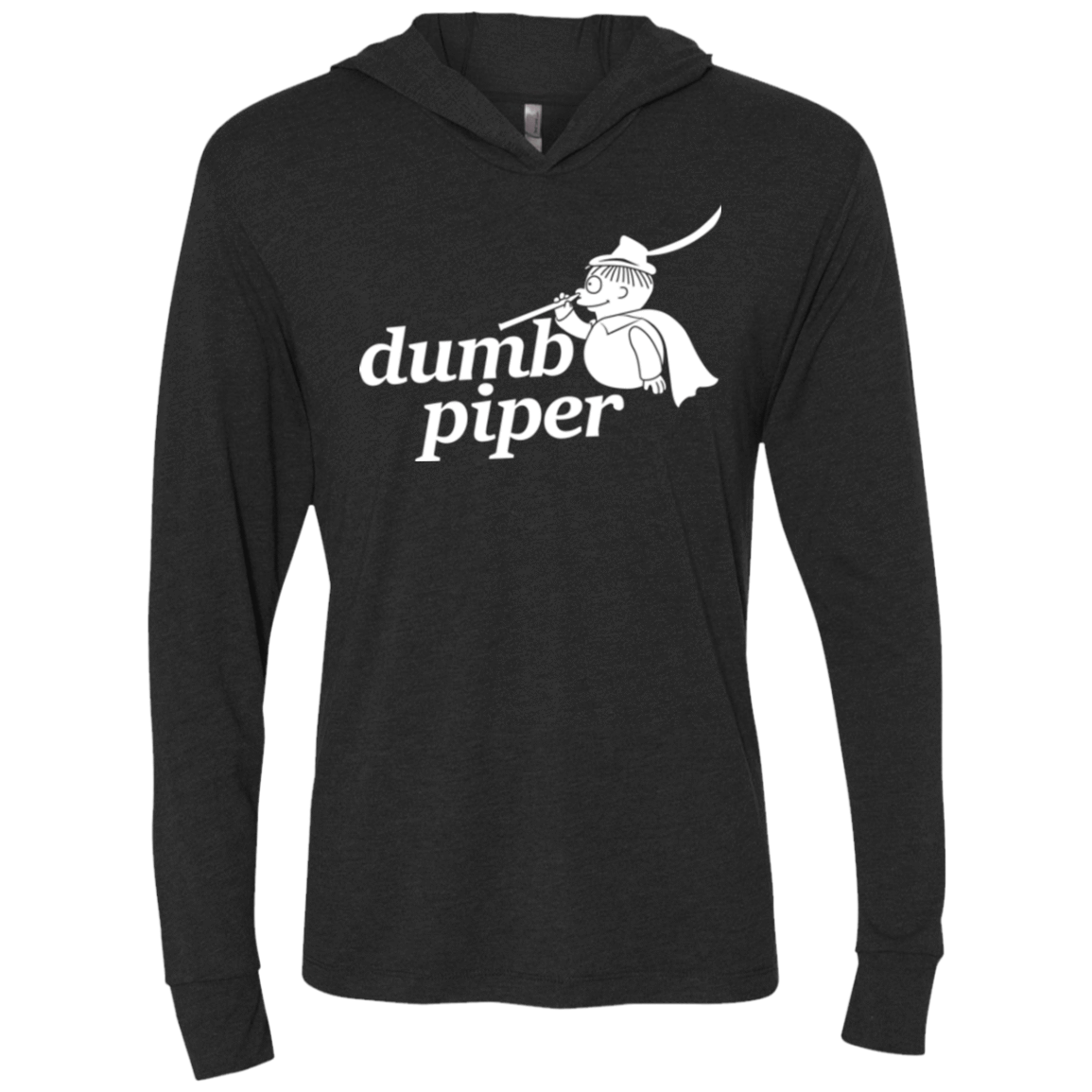 T-Shirts Vintage Black / X-Small Dumb Piper Triblend Long Sleeve Hoodie Tee