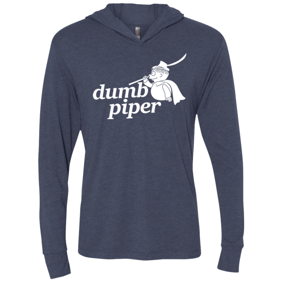 T-Shirts Vintage Navy / X-Small Dumb Piper Triblend Long Sleeve Hoodie Tee