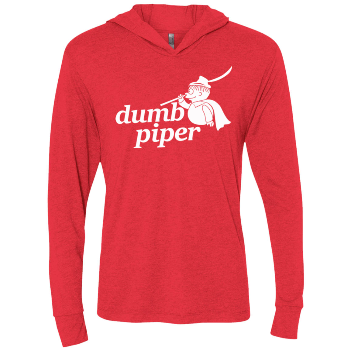 T-Shirts Vintage Red / X-Small Dumb Piper Triblend Long Sleeve Hoodie Tee