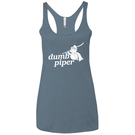 T-Shirts Indigo / X-Small Dumb Piper Women's Triblend Racerback Tank