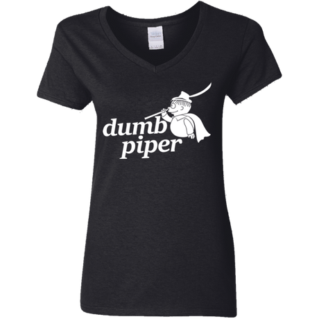 T-Shirts Black / S Dumb Piper Women's V-Neck T-Shirt