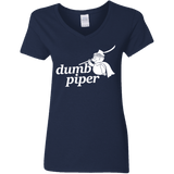 T-Shirts Navy / S Dumb Piper Women's V-Neck T-Shirt