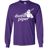 T-Shirts Purple / YS Dumb Piper Youth Long Sleeve T-Shirt