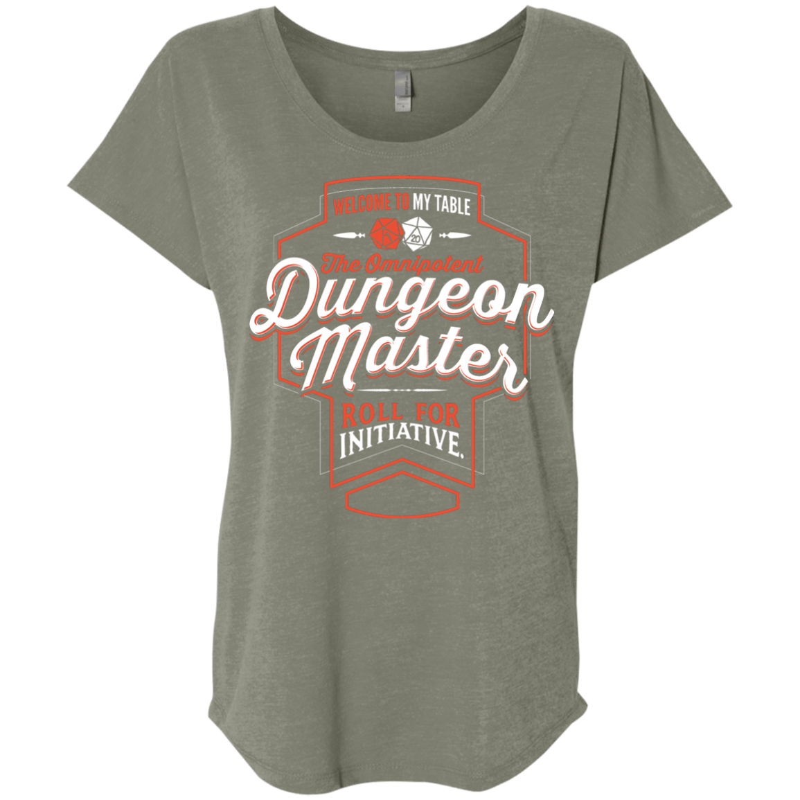 T-Shirts Venetian Grey / X-Small Dungeon Master Triblend Dolman Sleeve