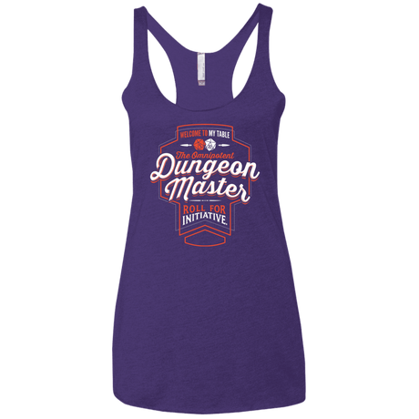 T-Shirts Purple Rush / X-Small Dungeon Master Women's Triblend Racerback Tank