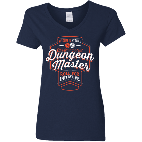 T-Shirts Navy / S Dungeon Master Women's V-Neck T-Shirt