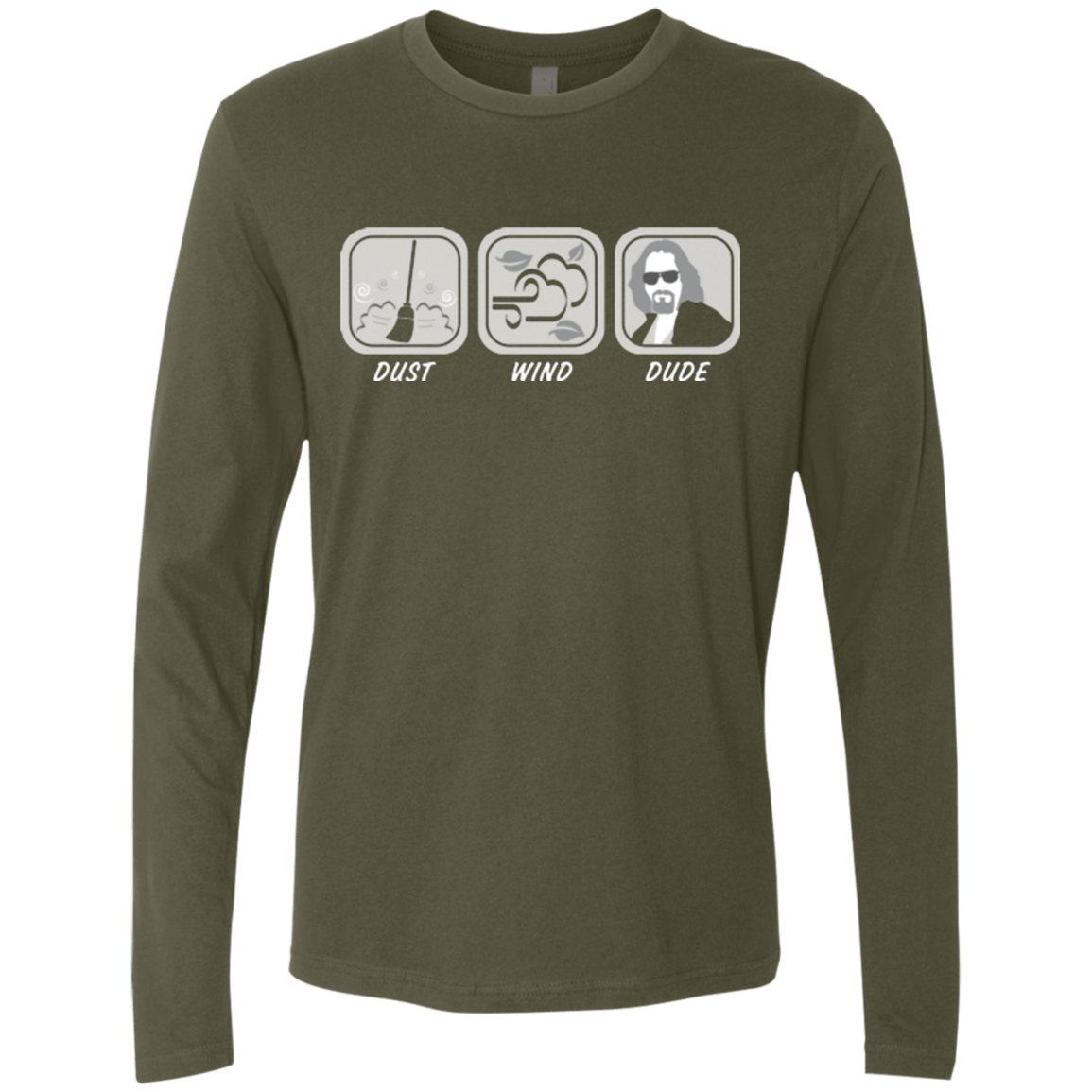 T-Shirts Military Green / Small Dust Wind Dude Men's Premium Long Sleeve