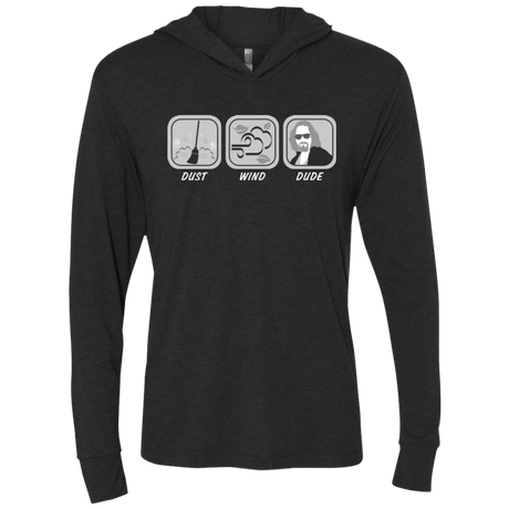 T-Shirts Vintage Black / X-Small Dust Wind Dude Triblend Long Sleeve Hoodie Tee