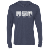 T-Shirts Vintage Navy / X-Small Dust Wind Dude Triblend Long Sleeve Hoodie Tee