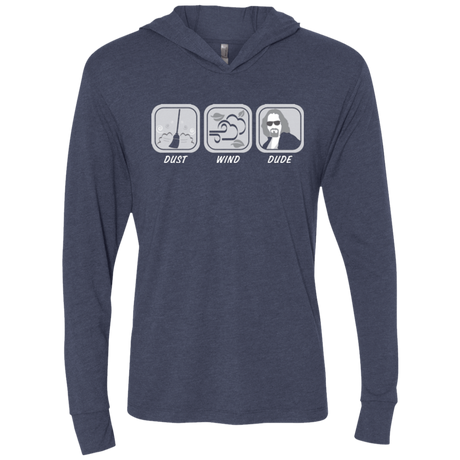 T-Shirts Vintage Navy / X-Small Dust Wind Dude Triblend Long Sleeve Hoodie Tee