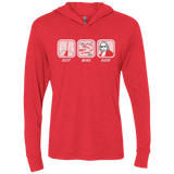 T-Shirts Vintage Red / X-Small Dust Wind Dude Triblend Long Sleeve Hoodie Tee