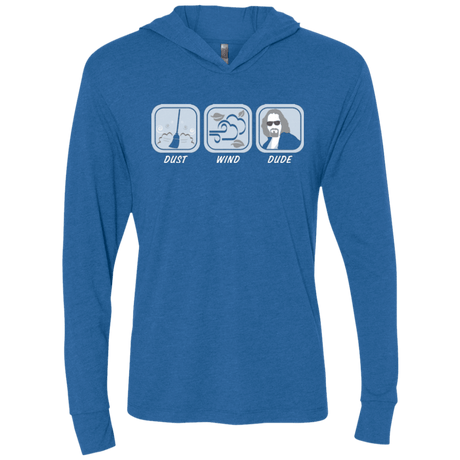 T-Shirts Vintage Royal / X-Small Dust Wind Dude Triblend Long Sleeve Hoodie Tee
