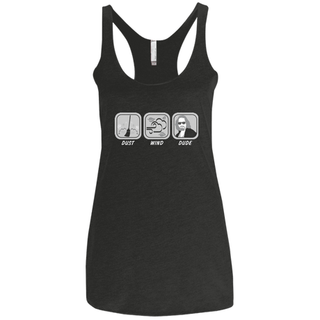 T-Shirts Vintage Black / X-Small Dust Wind Dude Women's Triblend Racerback Tank