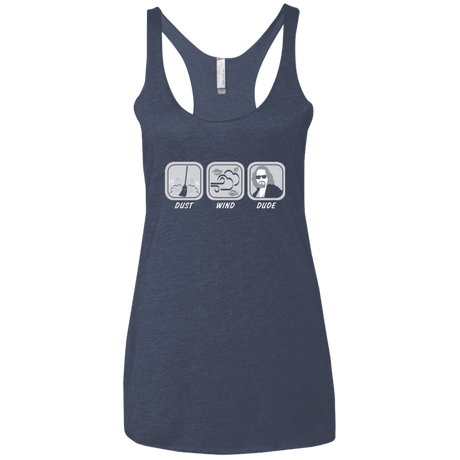 T-Shirts Vintage Navy / X-Small Dust Wind Dude Women's Triblend Racerback Tank