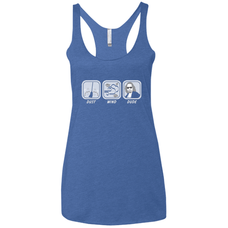 T-Shirts Vintage Royal / X-Small Dust Wind Dude Women's Triblend Racerback Tank