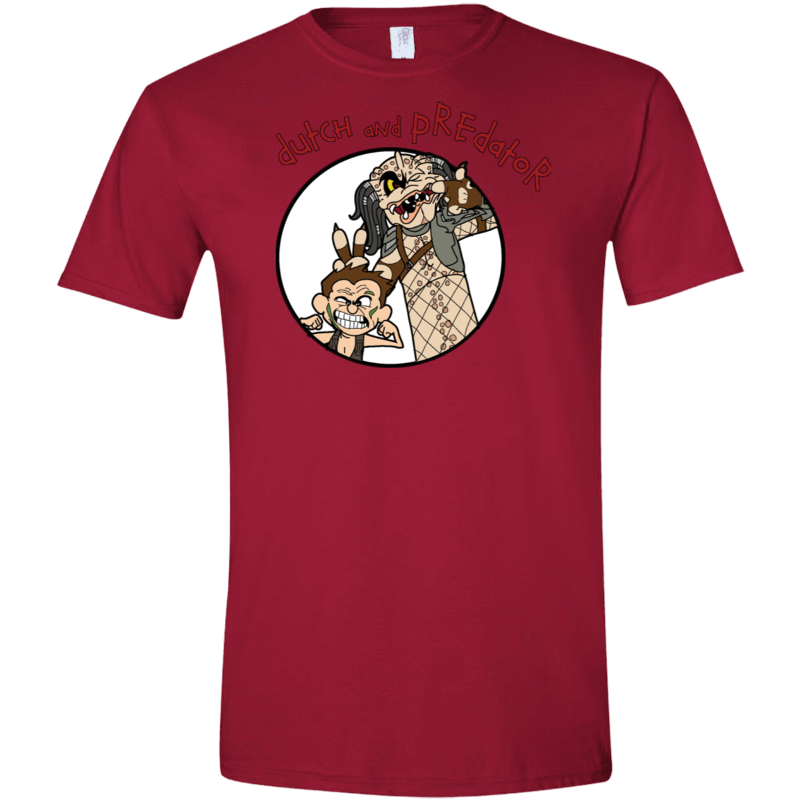 T-Shirts Cardinal Red / S Dutch and Predator Men's Semi-Fitted Softstyle