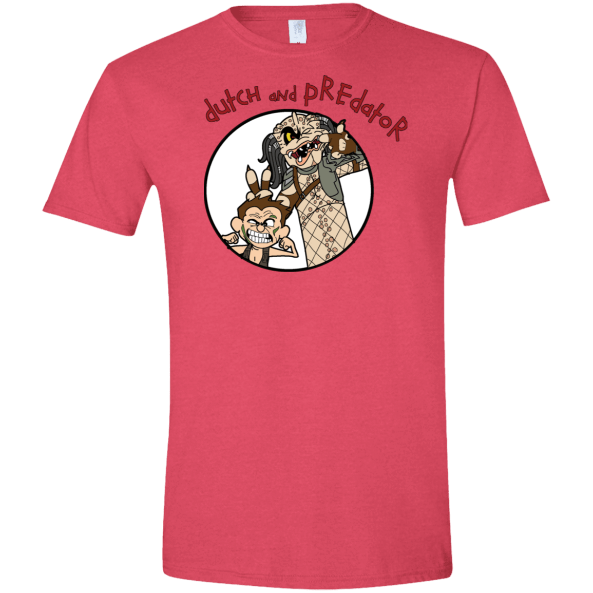 T-Shirts Heather Red / S Dutch and Predator Men's Semi-Fitted Softstyle