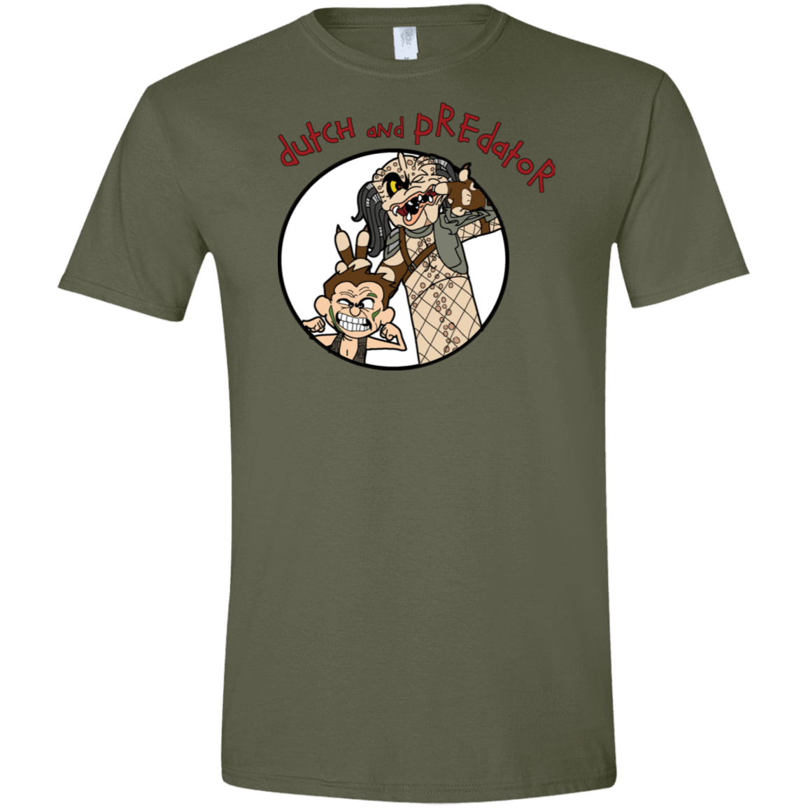 T-Shirts Military Green / S Dutch and Predator Men's Semi-Fitted Softstyle