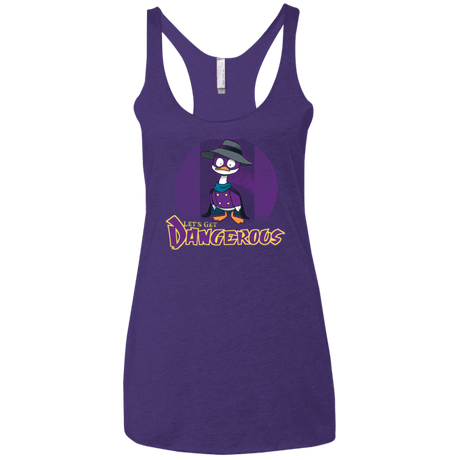 T-Shirts Purple / X-Small DW Duck Women's Triblend Racerback Tank