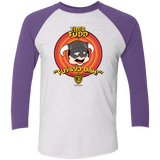 T-Shirts Heather White/Purple Rush / X-Small Dwagonborn Men's Triblend 3/4 Sleeve