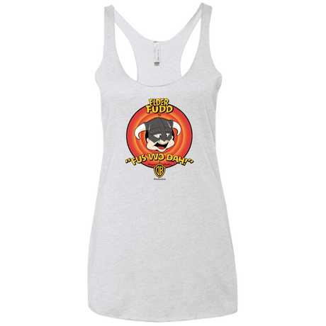 T-Shirts Heather White / X-Small Dwagonborn Women's Triblend Racerback Tank