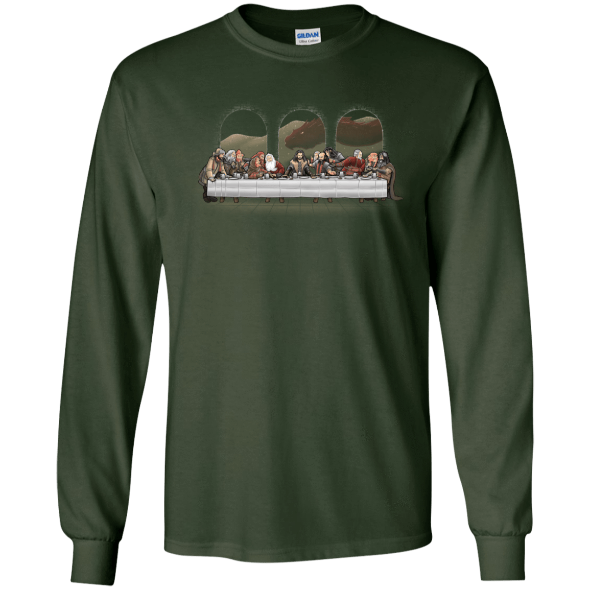 T-Shirts Forest Green / S Dwarf Dinner Men's Long Sleeve T-Shirt