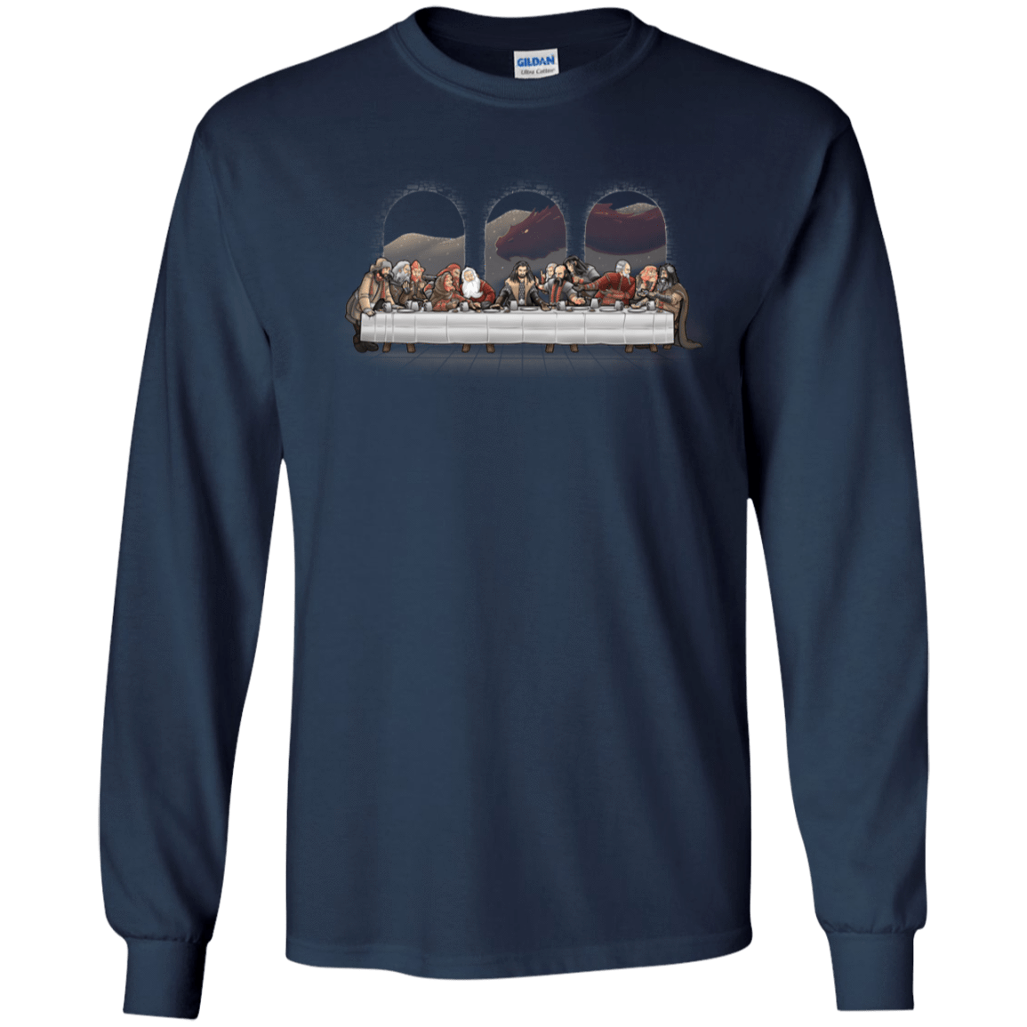 T-Shirts Navy / S Dwarf Dinner Men's Long Sleeve T-Shirt