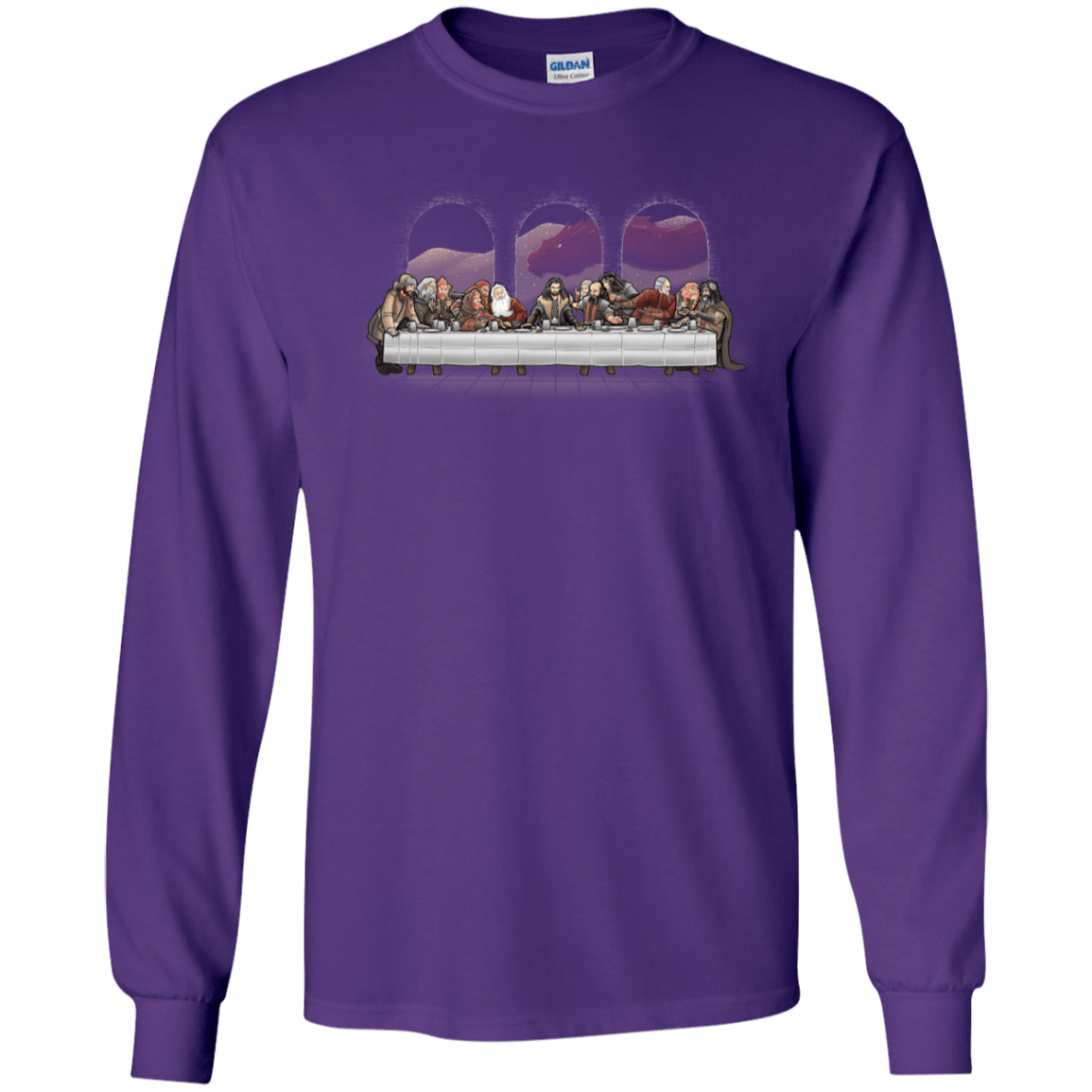 T-Shirts Purple / S Dwarf Dinner Men's Long Sleeve T-Shirt