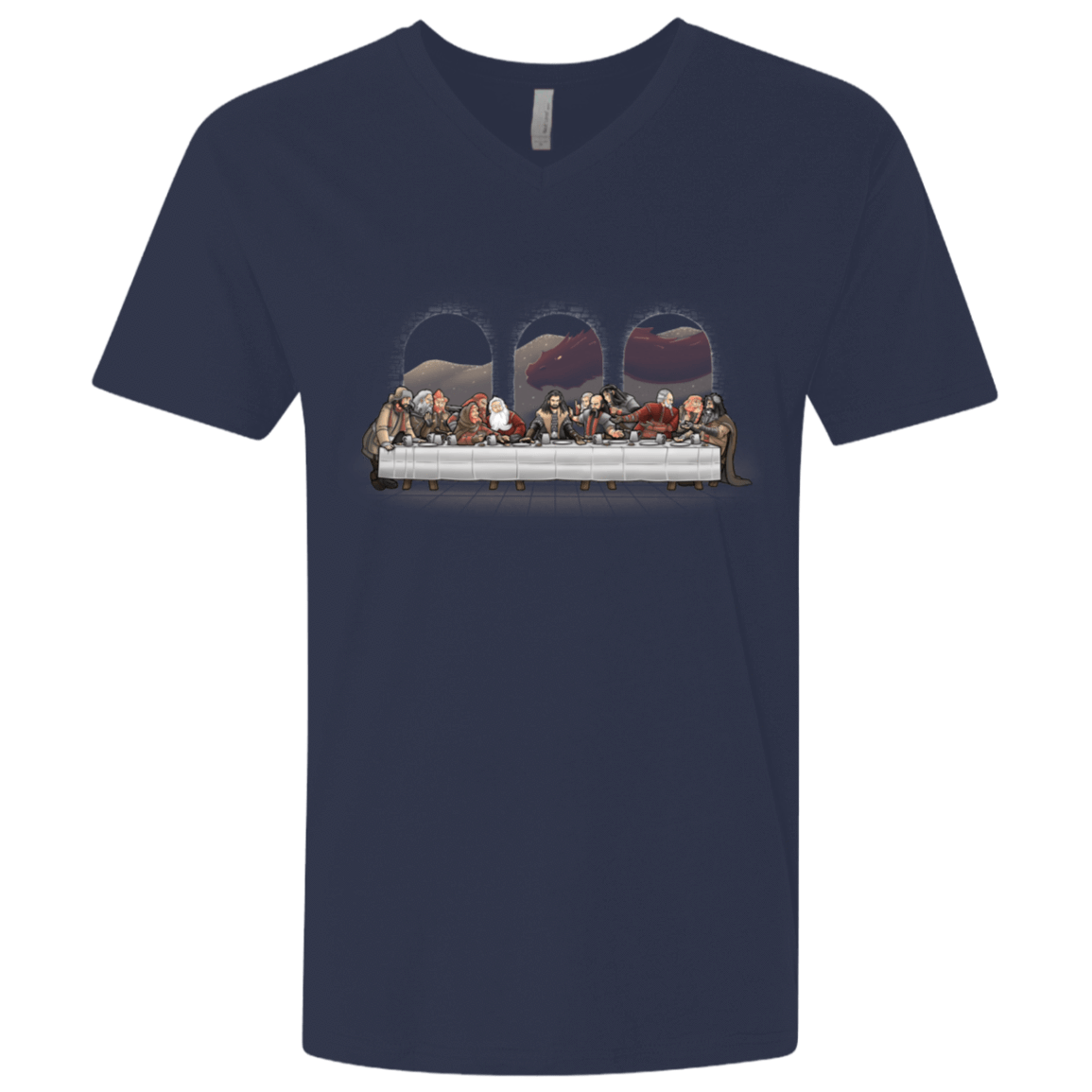 T-Shirts Midnight Navy / X-Small Dwarf Dinner Men's Premium V-Neck