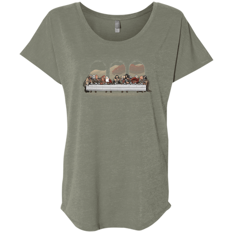 T-Shirts Venetian Grey / X-Small Dwarf Dinner Triblend Dolman Sleeve